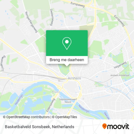 Basketbalveld Sonsbeek kaart