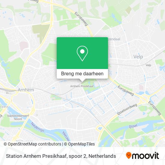 Station Arnhem Presikhaaf, spoor 2 kaart