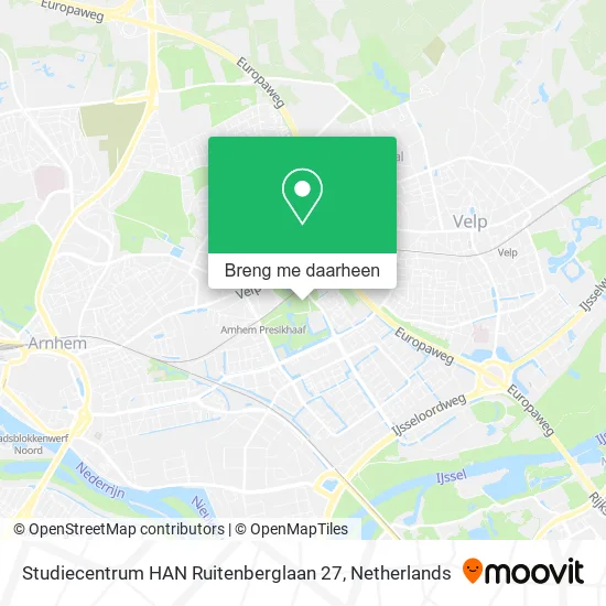 Studiecentrum HAN Ruitenberglaan 27 kaart