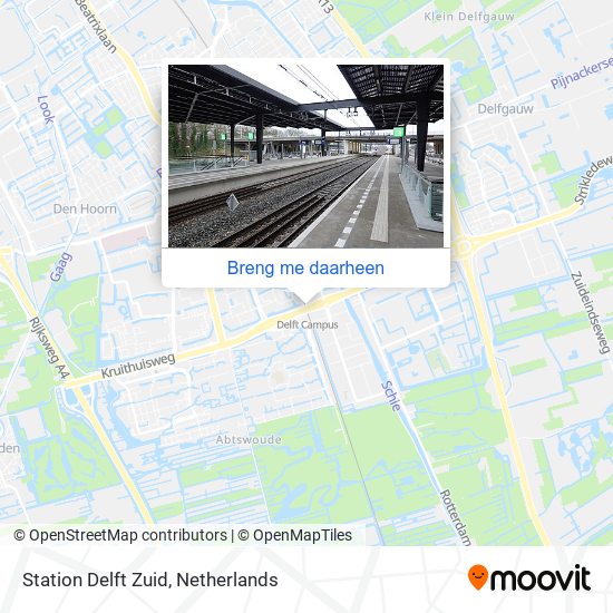 Station Delft Zuid kaart