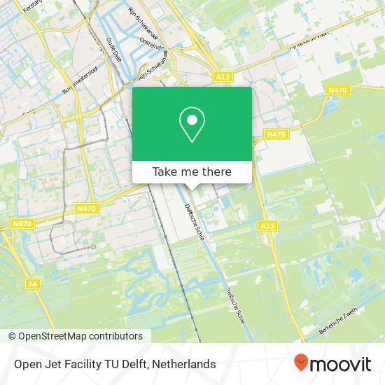 Open Jet Facility TU Delft kaart