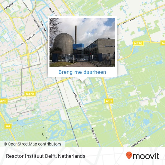 Reactor Instituut Delft kaart