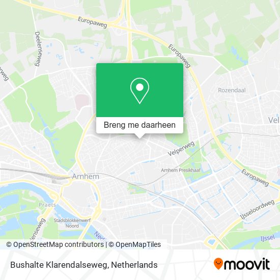 Bushalte Klarendalseweg kaart