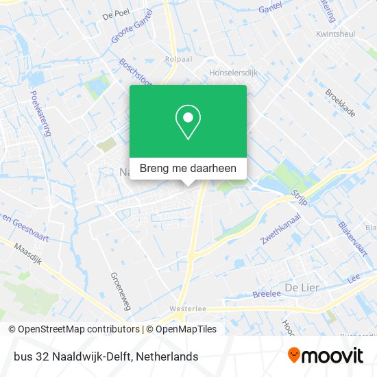 bus 32  Naaldwijk-Delft kaart