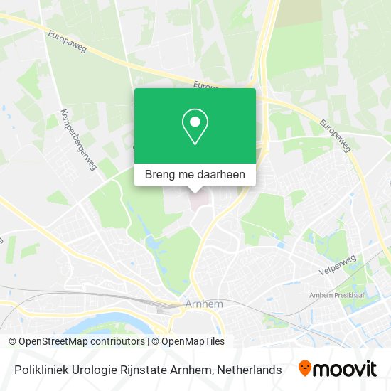 Polikliniek Urologie Rijnstate Arnhem kaart