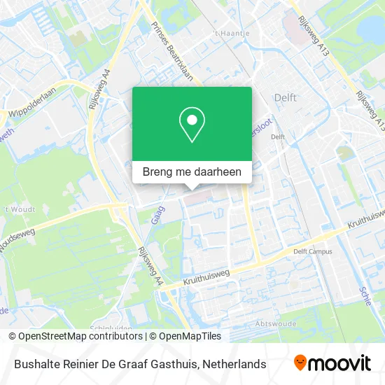Bushalte Reinier De Graaf Gasthuis kaart