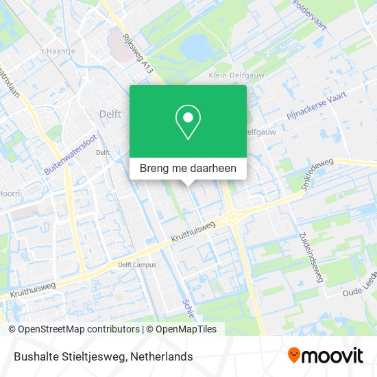 Bushalte Stieltjesweg kaart