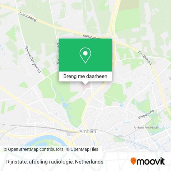 Rijnstate, afdeling radiologie kaart