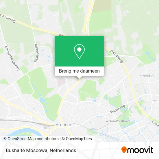 Bushalte Moscowa kaart