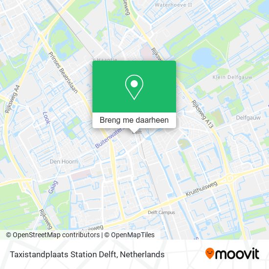 Taxistandplaats Station Delft kaart