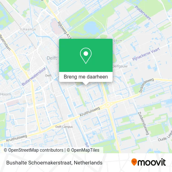 Bushalte Schoemakerstraat kaart