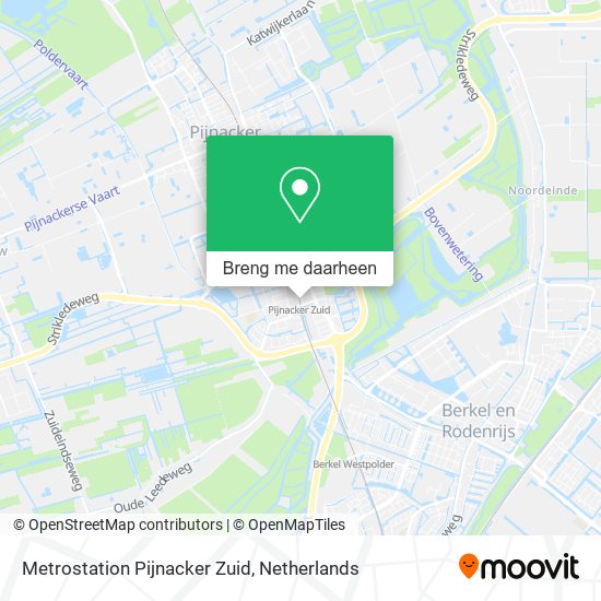 Metrostation Pijnacker Zuid kaart