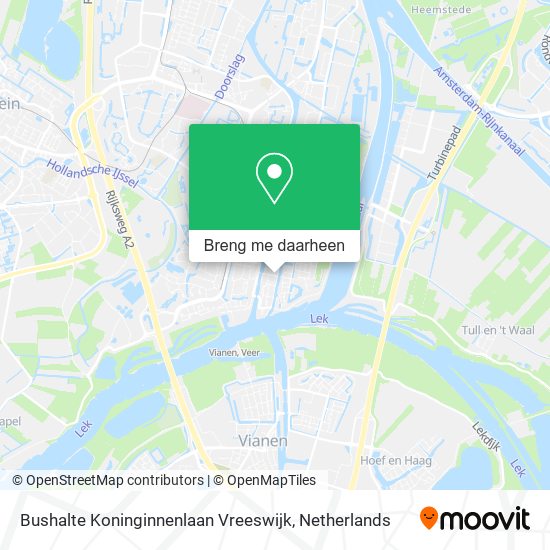 Bushalte Koninginnenlaan Vreeswijk kaart