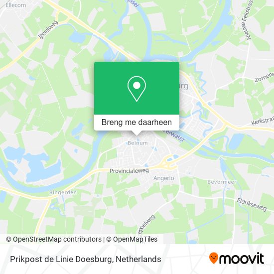 Prikpost de Linie Doesburg kaart