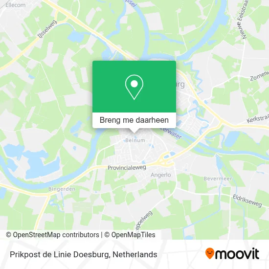 Prikpost de Linie Doesburg kaart