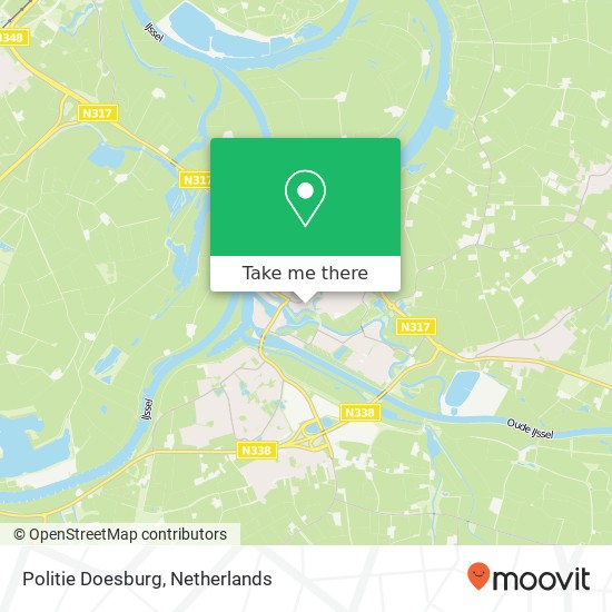 Politie Doesburg kaart