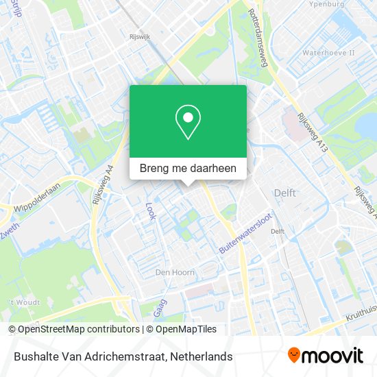 Bushalte Van  Adrichemstraat kaart