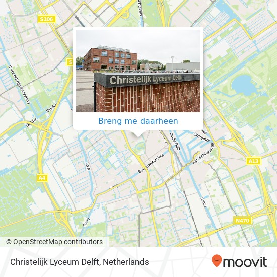 Christelijk Lyceum Delft kaart