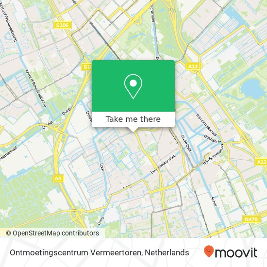 Ontmoetingscentrum Vermeertoren kaart