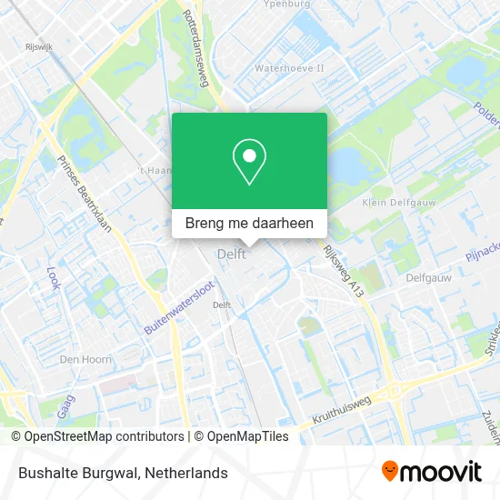 Bushalte Burgwal kaart