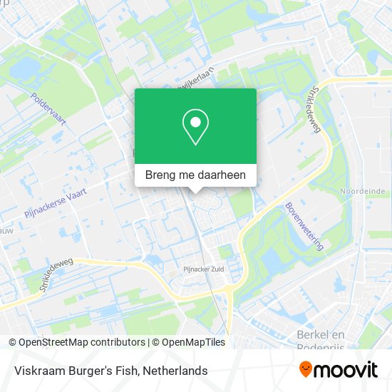 Viskraam Burger's Fish kaart