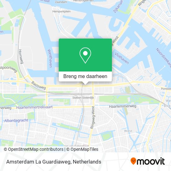 Amsterdam La Guardiaweg kaart