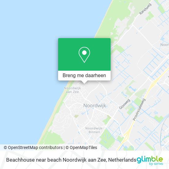 Beachhouse near beach Noordwijk aan Zee kaart