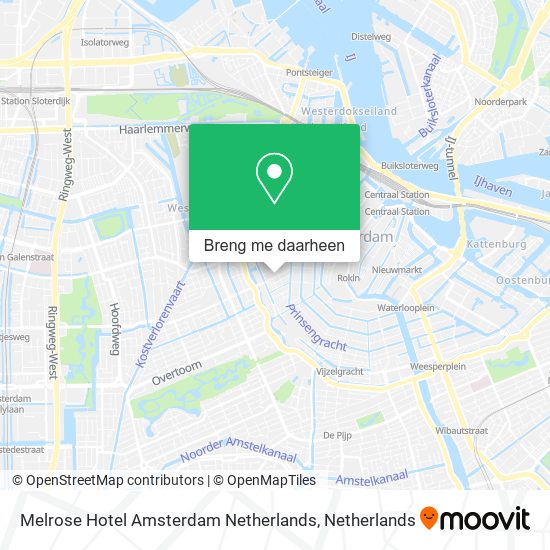 Melrose Hotel Amsterdam Netherlands kaart