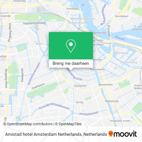 Amistad hotel Amsterdam Netherlands kaart