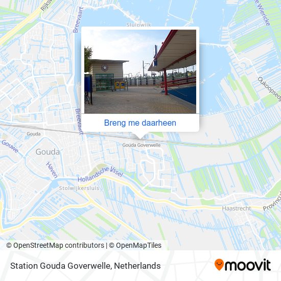 Station Gouda Goverwelle kaart