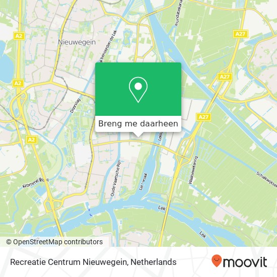 Recreatie Centrum Nieuwegein kaart