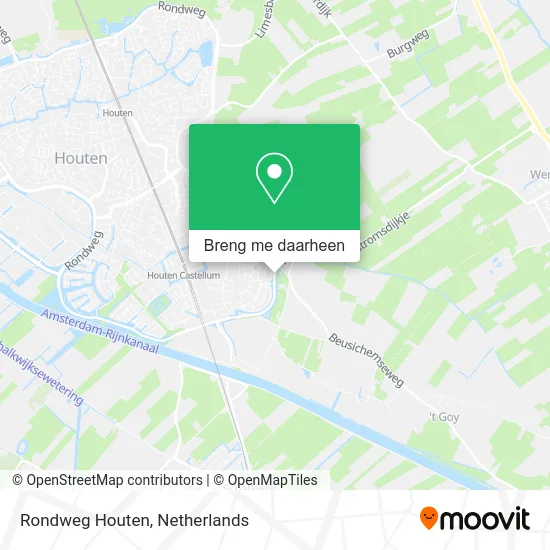 Rondweg Houten kaart