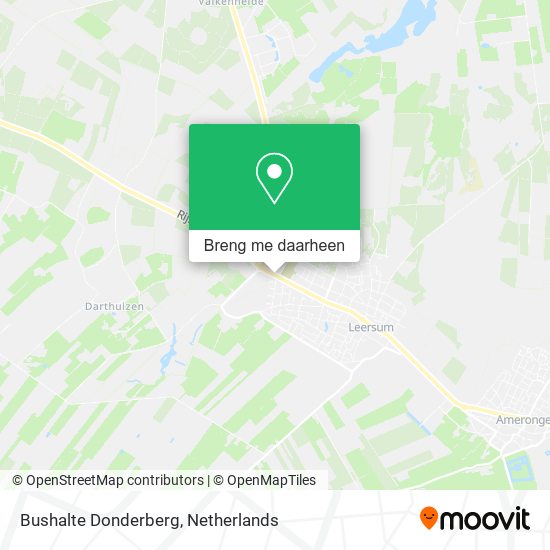 Bushalte Donderberg kaart