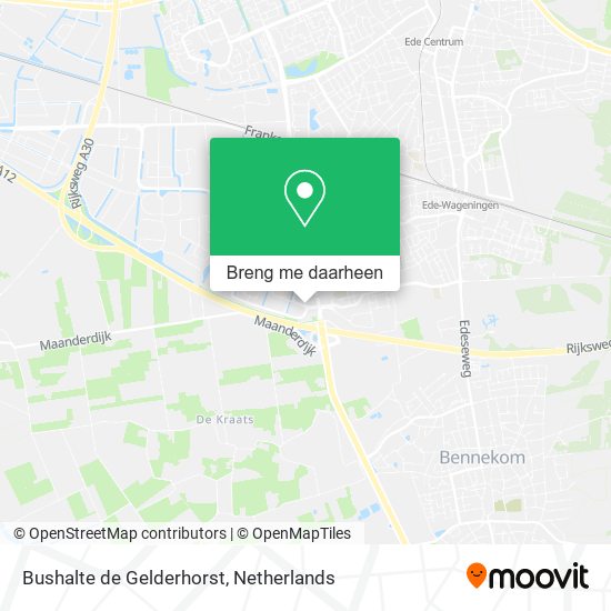 Bushalte de Gelderhorst kaart