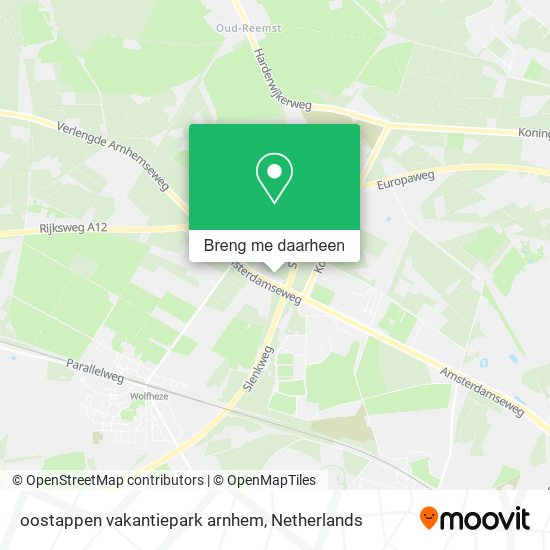 oostappen vakantiepark arnhem kaart