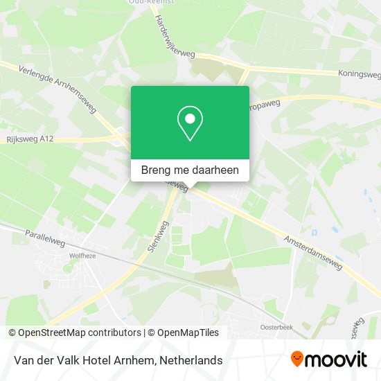Van der Valk Hotel Arnhem kaart
