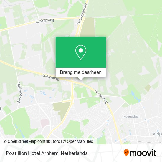Postillion Hotel Arnhem kaart
