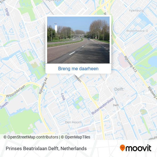 Prinses Beatrixlaan Delft kaart