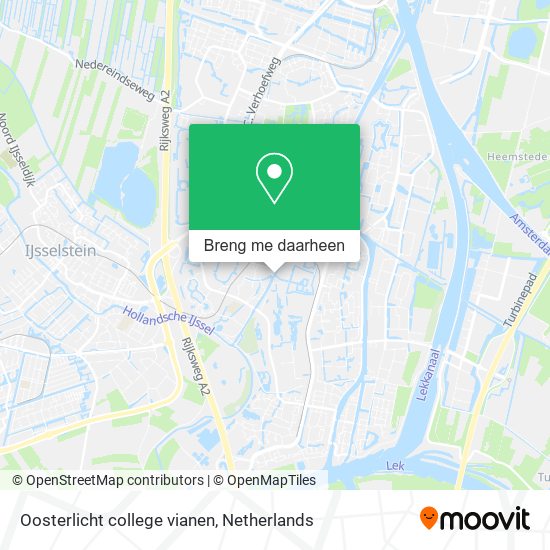 Oosterlicht college vianen kaart