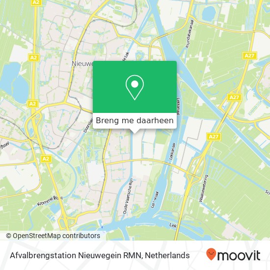 Afvalbrengstation Nieuwegein RMN kaart