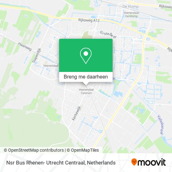 Nsr Bus Rhenen- Utrecht Centraal kaart