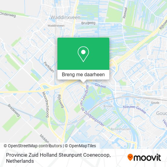 Provincie Zuid Holland Steunpunt Coenecoop kaart
