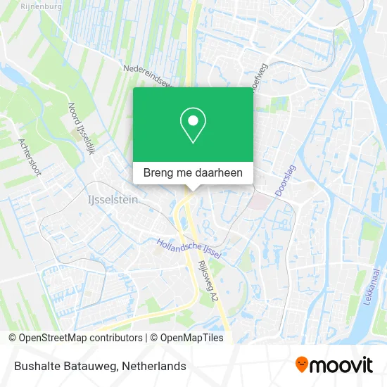 Bushalte Batauweg kaart