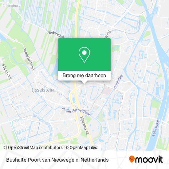 Bushalte Poort van Nieuwegein kaart