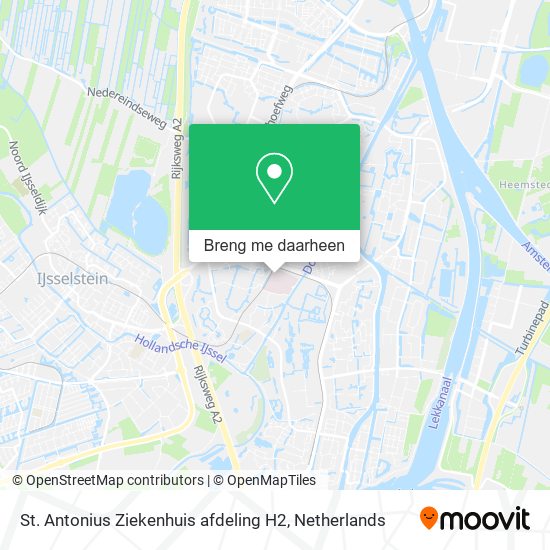 St. Antonius Ziekenhuis afdeling H2 kaart