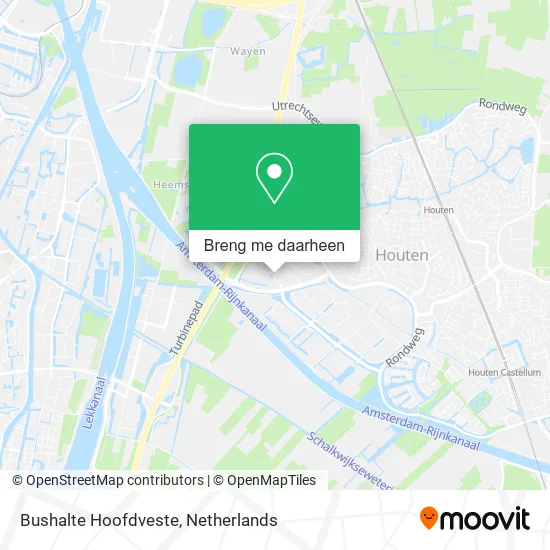 Bushalte Hoofdveste kaart