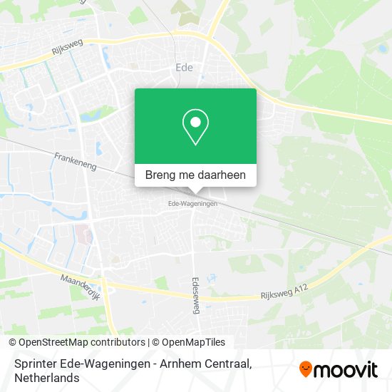Sprinter Ede-Wageningen - Arnhem Centraal kaart