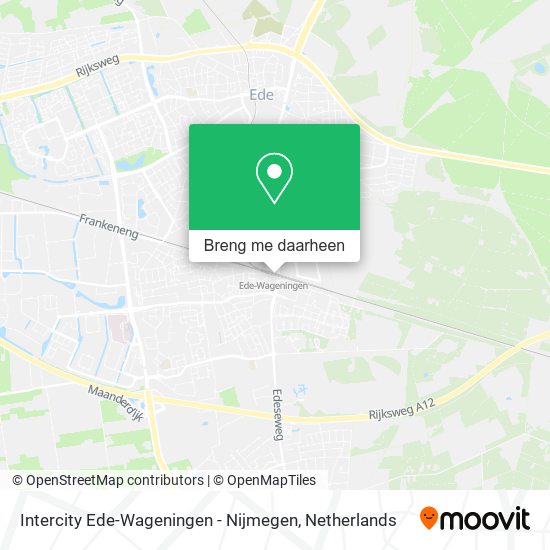 Intercity Ede-Wageningen - Nijmegen kaart