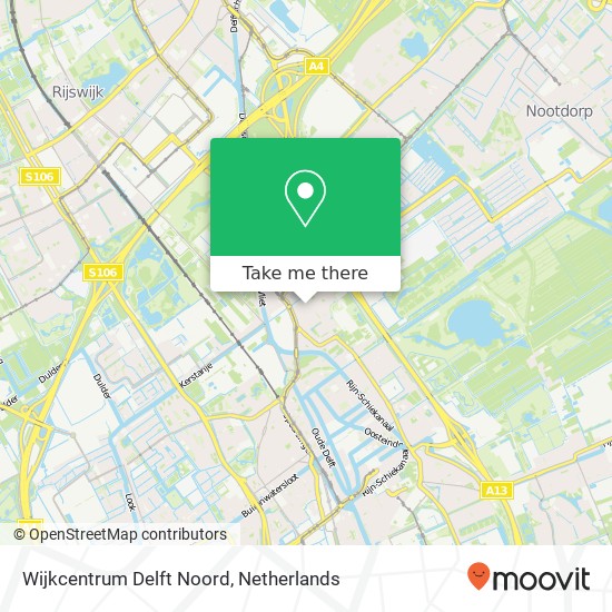 Wijkcentrum Delft Noord kaart