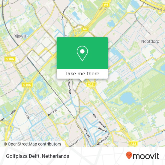 Golfplaza Delft kaart